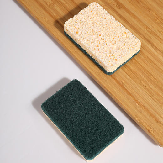 【批发】美丽雅木浆棉百洁擦厨房易吸水吸油清洁神器海绵擦 5块/包 商品图2