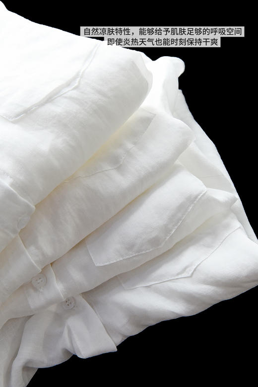 松弛感出片神器老钱风水洗棉麻超薄透气衬衫 商品图12