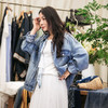【林栖设计小店】【草木丹宁】牛仔外套复古磨白2025秋季新款百搭上衣女G1653001 商品缩略图4