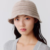 东黎 • 温柔的海风 桑蚕丝山羊绒 女士镂空条纹帽子 5320 商品缩略图4