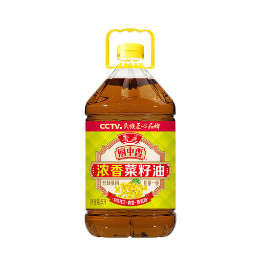 鲁花厨中香浓香菜籽油5L非转基因压榨一级 商品图0