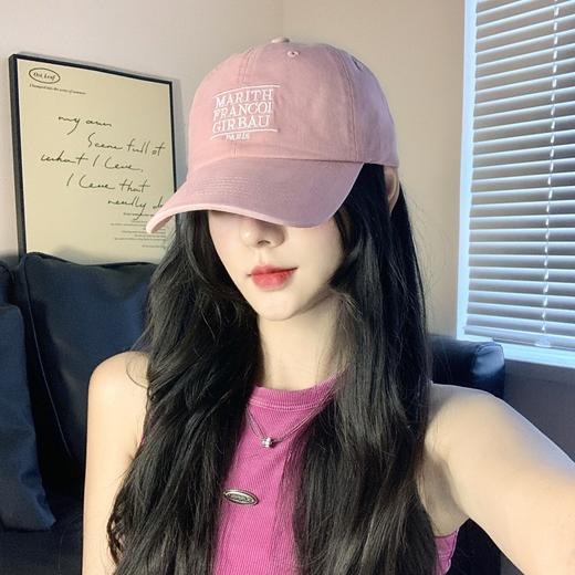 【潮牌刺绣字母棒球帽】百搭软顶鸭舌帽男 超大头围显脸小帽子女 商品图1