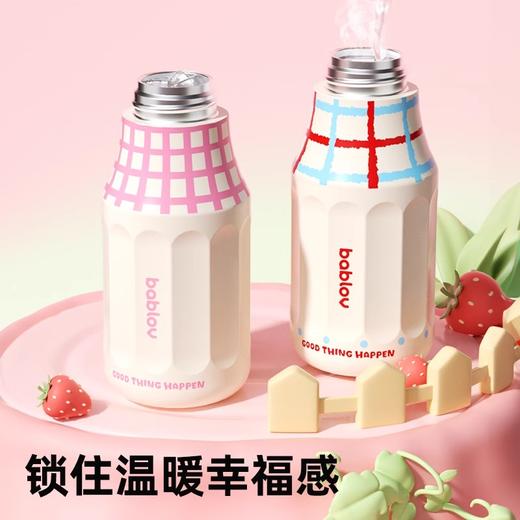 bablov保温杯女生高颜值小巧便携迷你水杯316L不锈钢儿童吸管杯子 商品图4