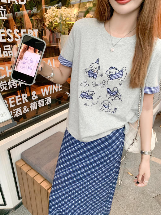 【129元任选2件】现货！小狗绣花短袖 商品图10