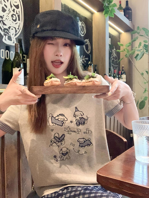 【129元任选2件】现货！小狗绣花短袖 商品图5