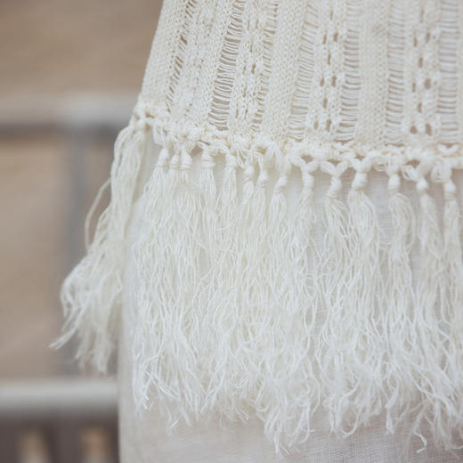 【林栖设计小店】镂空提花针织上衣肌理感流苏设计2025早秋新款针织衫女F1953223 商品图8