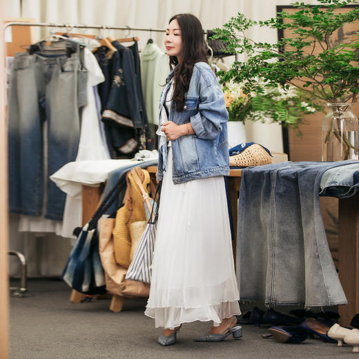 【林栖设计小店】【草木丹宁】牛仔外套复古磨白2025秋季新款百搭上衣女G1653001 商品图5