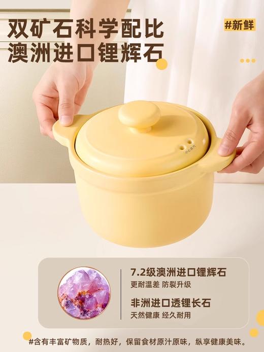 Mamahome辅食电炖砂锅盅煲1升容量汤粥宝宝婴儿小饭煲多功能蒸煮一体米油FM01 商品图2