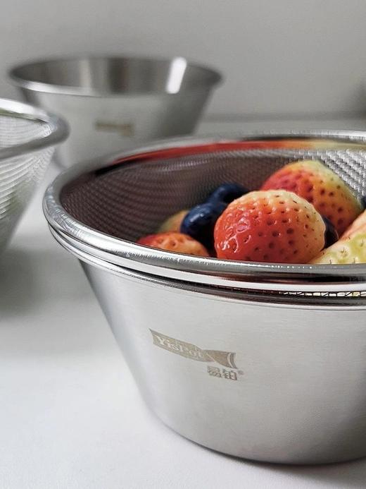 品牌直发2个到手29.9迷你304不锈钢水果碗沥水篮两件套加厚材质抗摔耐用精细打磨全网孔沥水设计一篮多用基地直邮 商品图6