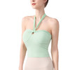 跃牌【海听系列】瑜伽上衣女性感挂脖新款露背紧身带胸垫瑜伽服运动健身背心XC84 商品缩略图4