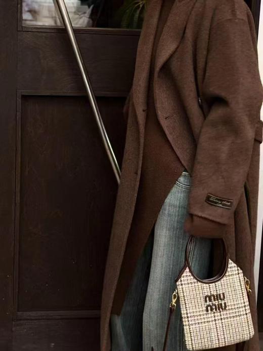 BT91-MIU MIU缪缪 Ivy IVY 可调节可拆卸肩带刻字徽标格纹 织物 单肩斜挎手提包 （BT*MM）7.22直播款 商品图2