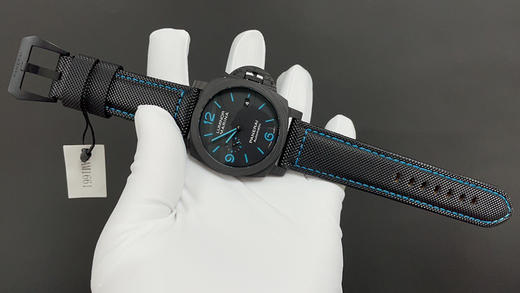 VS沛na海PAM01661，2020全新庐米诺系列碳纤维腕表44mm，碳纤维表壳，PAM1661，沛纳海，男士腕表，树脂纤维布表带，自动机械机芯，密底 基于正品original原本开模的Copy版本 商品图8