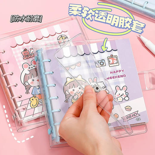 手账本方方本可爱卡通ins风高颜值网格手帐本（图案随机） 商品图1