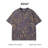 T4216SDSA夏季高级感新款男士撞色割破设计圆领短袖T恤重磅圆领上衣潮 商品缩略图1