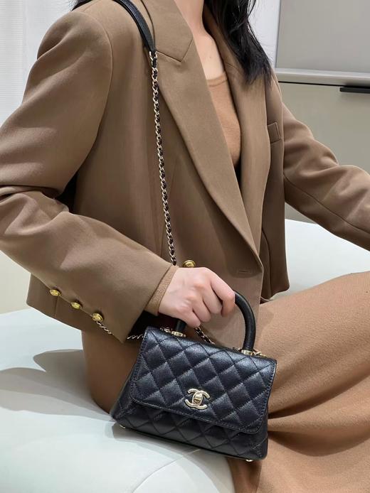 GZ125- 香奈儿 Coco Handle 25P 憨豆手柄单肩斜挎包 小号（MM*QZ）7.22直播款 商品图4