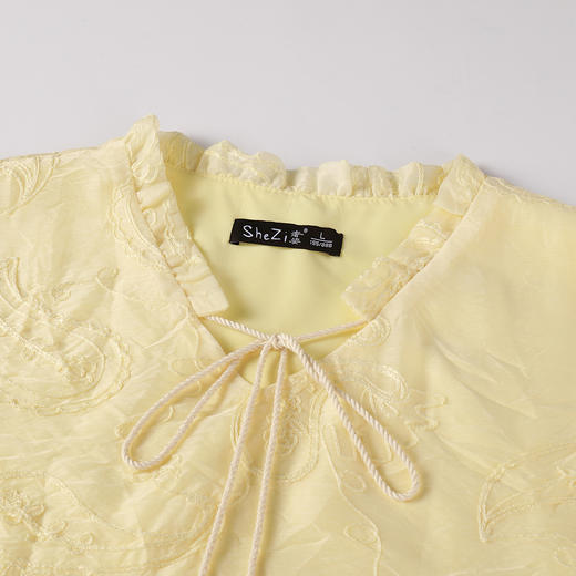 奢姿大码女装2025夏季新款减龄提花两件套胖妹妹轻奢优雅短裤套装9952969877 商品图4