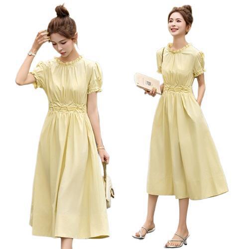 2025夏装新款连衣裙女中长款显瘦收腰时尚气质减龄裙子MUZL8051 商品图4