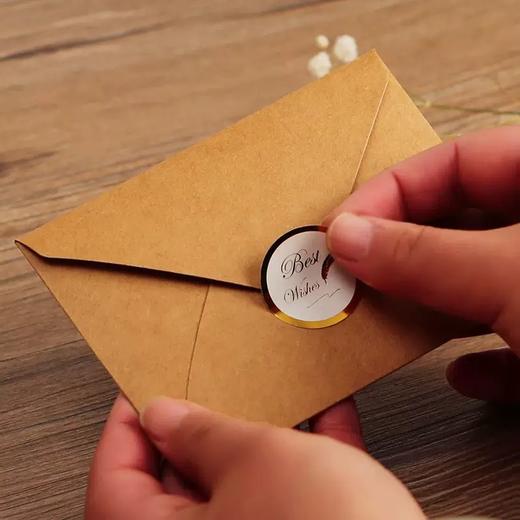 叶语信封贺卡 祝福卡 感谢卡对折叠感谢留言卡 小号复古感恩圣诞节生日卡片 随机1个 商品图3