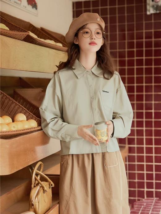 冰点价！仅限11.11！退货勿拍【时装系列】ME TOWN'S 10066 品质100%棉后腰系绳短款衬衫M1-4-喜出 商品图0