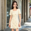 【清仓超15天不保价】大码女装2025夏季时尚减龄方领连衣裙胖妹妹气质刺绣设计裙子9952853511【1】 商品缩略图2