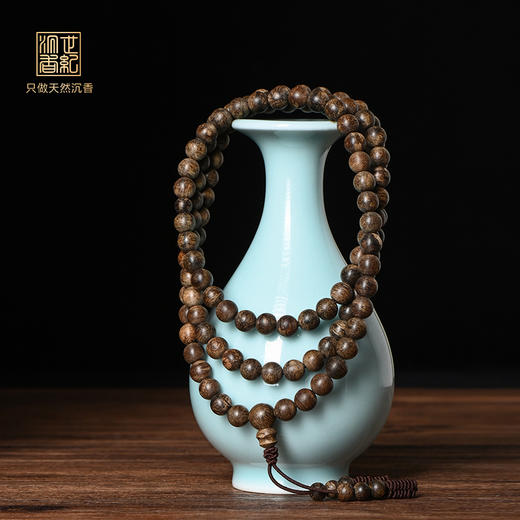 天然都蓬沉香佛珠 6.6mm*108颗 15克 SP9551 商品图0