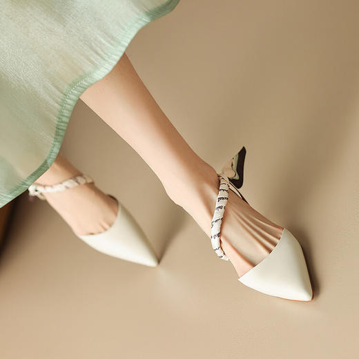 【预售5天】粗跟包头凉鞋，尖头气质韩版百搭HBP&5269 商品图2