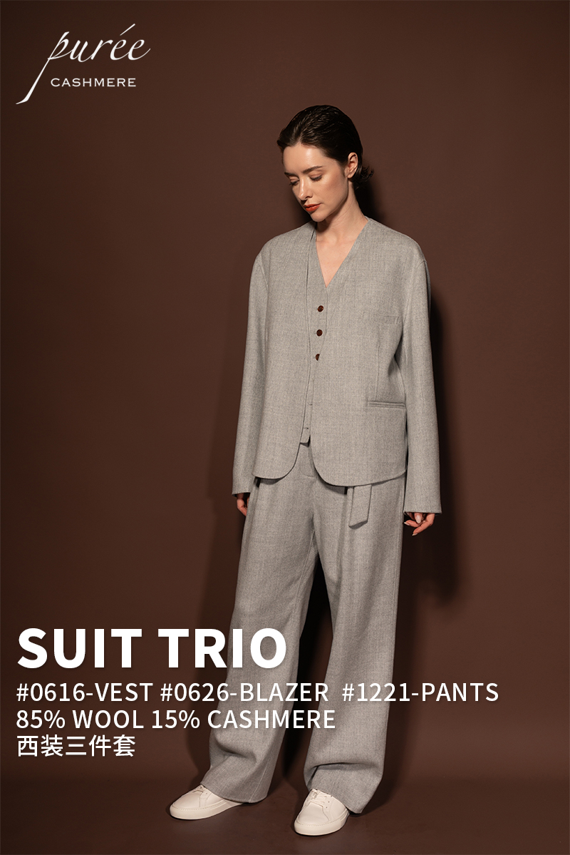 SUIT TRIO 85% WOOL 15% CASHMERE 西装三件套