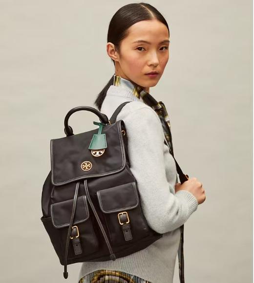 原单TB！最新款 防水尼龙配皮双肩包   女士 双肩背包  手提包   金色五金logo 大气  经典 商品图4