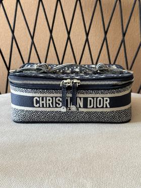 BT145-迪奥刺绣老花满印 收纳盒 手提包 女款 牛仔蓝色（BT*MM）7.22直播款