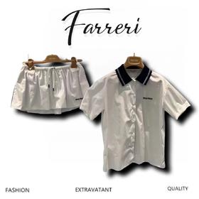 缪家春夏最新款减龄套装🤍纯白少女气质衬衫+Mini半裙