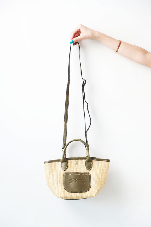 手工草编包，自然田园风。牛皮松弛感帆布菜园单肩手提包C072068 商品图14