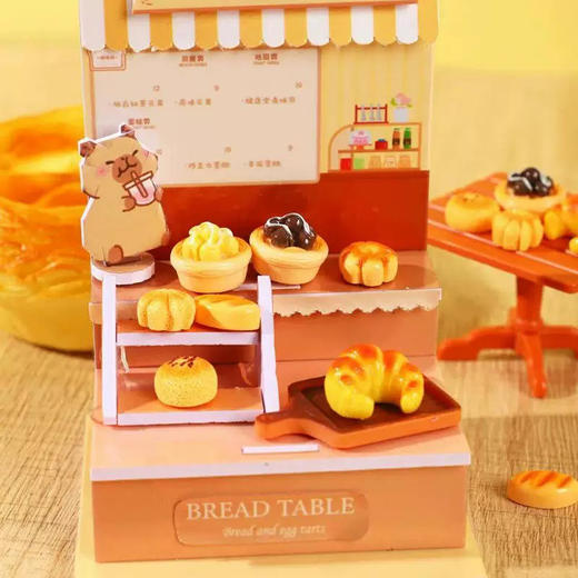 青壹坊迷你DIY仿真美食甜品台-香软面包台 商品图1