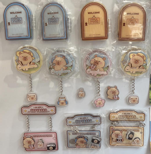 卡皮巴拉亚克力磁性贴趣味冰箱贴（款式随机） 商品图0