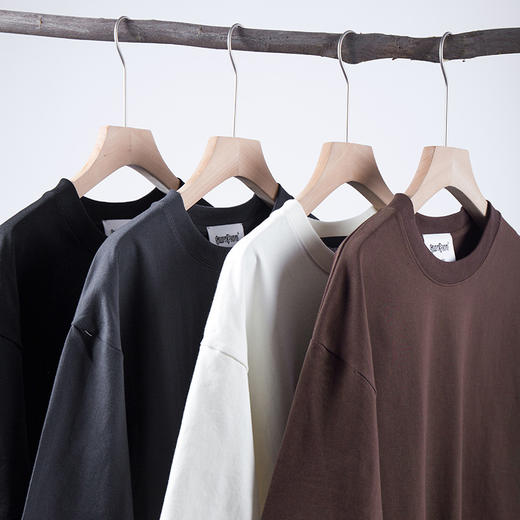 260重磅美式三防短袖男女宽松大码t恤圆领半袖纯色体恤打底衫 商品图3