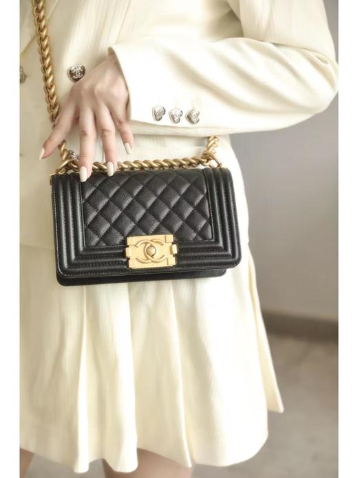 BT70-香奈儿 Leboy 荔枝纹颗粒压花牛皮单肩包斜挎包金扣（BT*MM）7.22直播款 商品图6