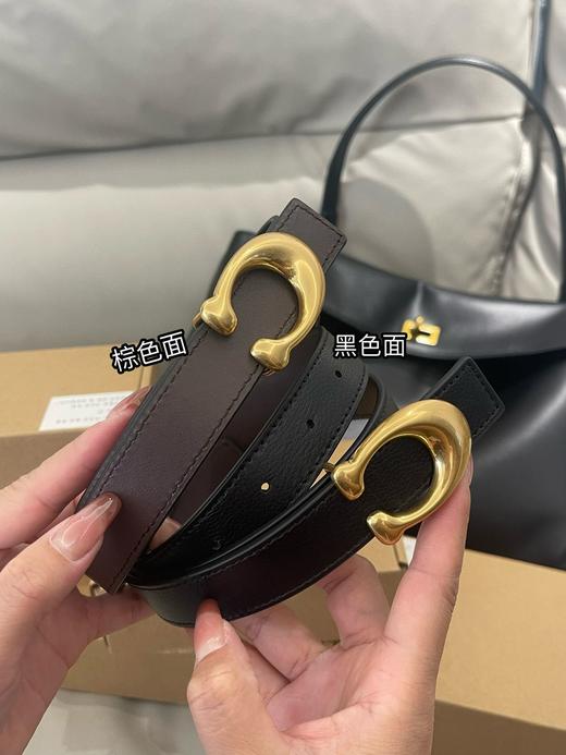 真材实料 平替款 女款铜扣甄皮双面腰带皮带 PJ015 商品图3