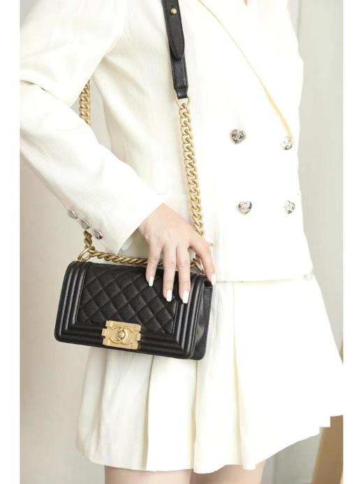 BT70-香奈儿 Leboy 荔枝纹颗粒压花牛皮单肩包斜挎包金扣（BT*MM）7.22直播款 商品图1