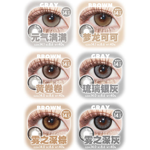 【活动】Kaylens日抛 特价爆款 春桃姬蓝/春桃姬粉/春桃姬棕/春桃姬灰/梦龙可可/元气满满/琉璃银灰/黄卷卷/雾之深棕/雾之深灰 COS推荐 nagi同款美瞳 小红书热门款式 日常通勤自然推荐 商品图2