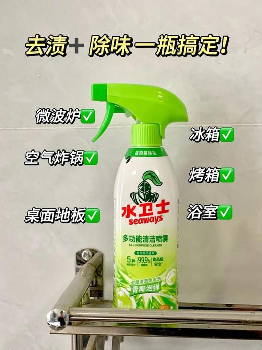 无限回购！ 【水卫士多功能清洁喷雾】青椰泡弹，温和清洁不伤手！释放植萃源力，除污除菌让家居环境焕然一新！！ 商品图3