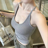 H136吊带背心女夏季辣妹性感修身百搭U领带胸垫内搭露背无袖上衣 商品缩略图0
