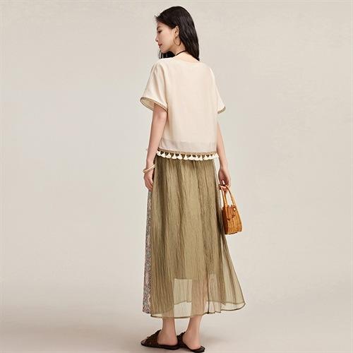 绝美套装连衣裙，撞色拼接小个子两件套HR-YBER131-1 商品图4