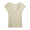 夏季大圆领打底衫女内搭显瘦修身高级感正肩短袖t恤辣妹Ｔ恤上衣 商品缩略图4