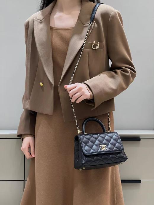 GZ125- 香奈儿 Coco Handle 25P 憨豆手柄单肩斜挎包 小号（MM*QZ）7.22直播款 商品图3