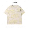 T4271SDSA夏季新款男士痞帅撞色割破字母设计短袖T恤百搭圆领上衣显瘦 商品缩略图1