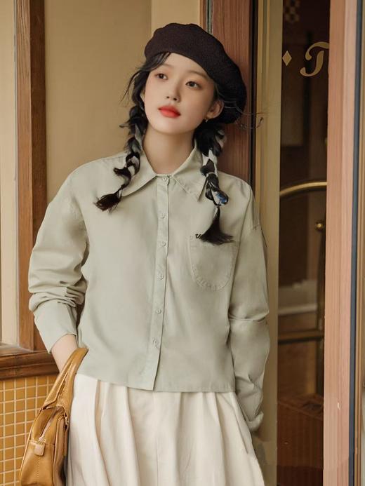 冰点价！仅限11.11！退货勿拍【时装系列】ME TOWN'S 10066 品质100%棉后腰系绳短款衬衫M1-4-喜出 商品图1