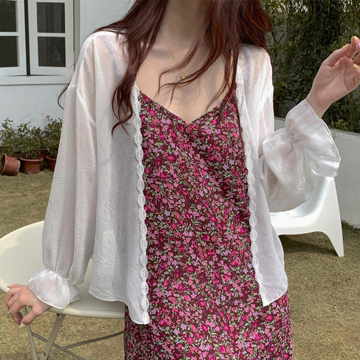 948福利夏季防晒衣女披肩配裙子薄款长袖百搭雪纺开衫上衣外套 商品图1