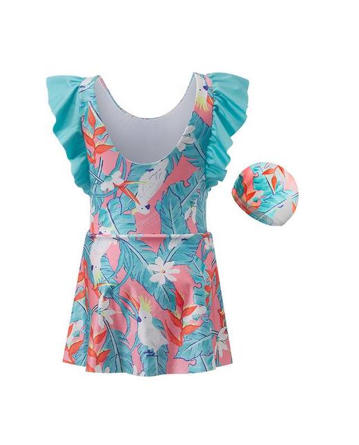 【春上新】8楼爱慕儿童Aimer Kids女孩2件装-花花鹦鹉连体泳衣AK167H922，吊牌价660元 商品图3