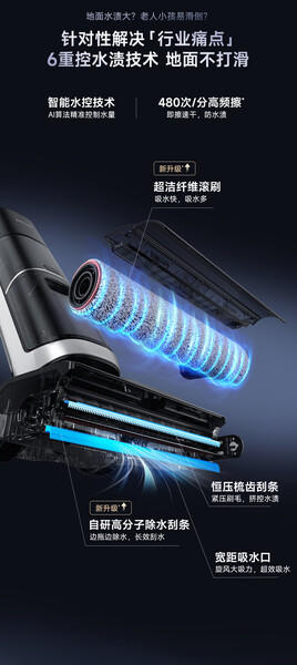 H30Ultra旋锋版平躺0缠毛家用热水高温速干吸拖洗烘一体扫地机吸尘 H30 Ultra旋锋版 【超薄平躺AI双向助力】 商品图5
