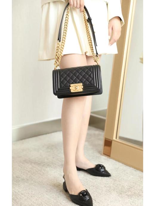 BT70-香奈儿 Leboy 荔枝纹颗粒压花牛皮单肩包斜挎包金扣（BT*MM）7.22直播款 商品图3