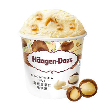 哈根达斯（Haagen-Dazs）夏威夷果仁大桶冰淇淋 473ml/桶 家庭装 雪糕 商品图3
